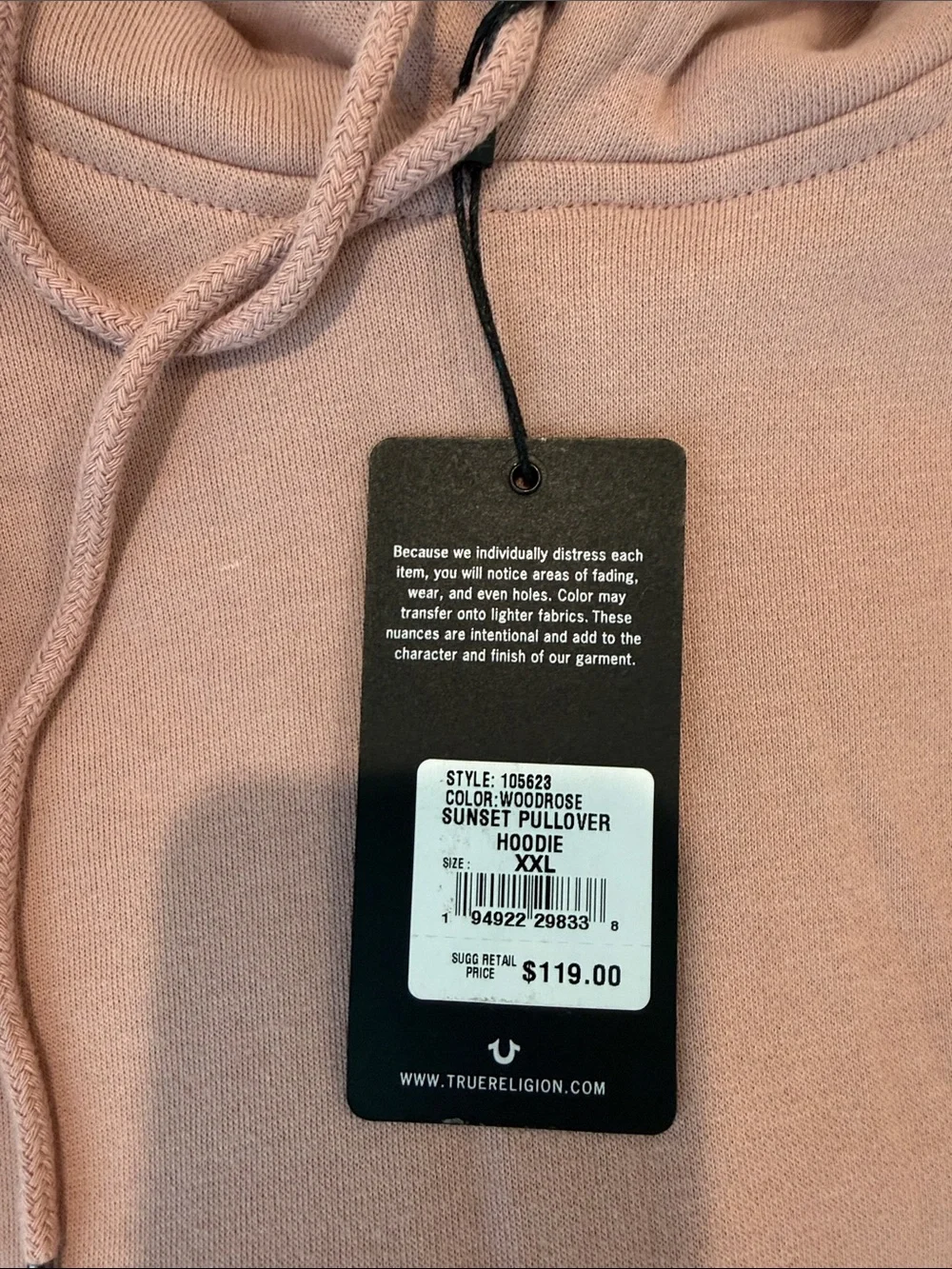 True Religion dusty pink